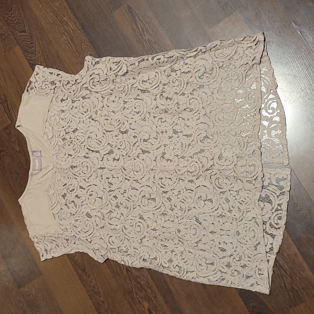Chico's Lace Sleeveless Blouse Sz 3